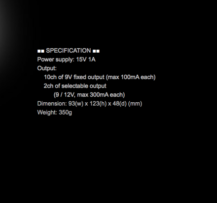 ARTEC CPB-12 POWER BRICK  12ch. individual regulated effect pedal power supply - Image 3