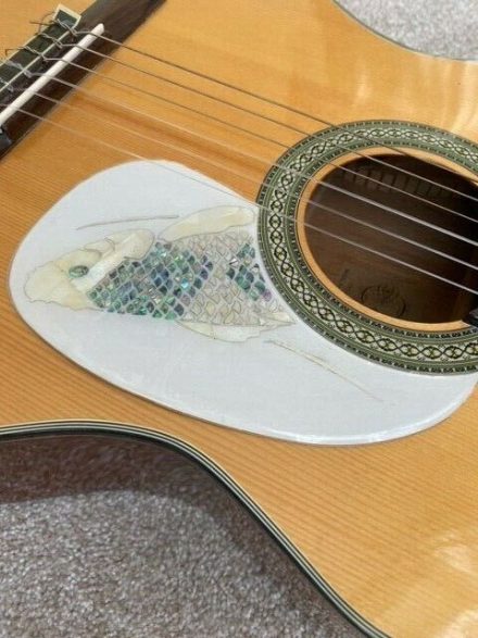 1x Acoustic guitar deluxe 2mm scratchplate pickguard teardrop koi carp custom - Image 4
