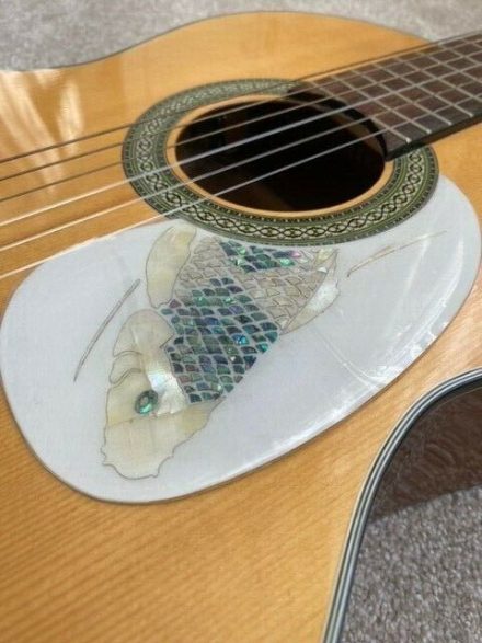 1x Acoustic guitar deluxe 2mm scratchplate pickguard teardrop koi carp custom