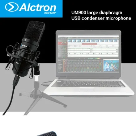 ALCTRON UM900 USB PRO RECORDING STUDIO CONDENSER MICROPHONE KIT - - Image 13