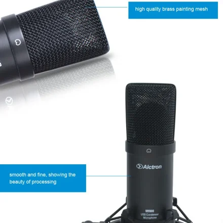 ALCTRON UM900 USB PRO RECORDING STUDIO CONDENSER MICROPHONE KIT - - Image 14