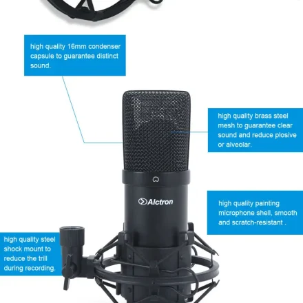 ALCTRON UM900 USB PRO RECORDING STUDIO CONDENSER MICROPHONE KIT - - Image 18