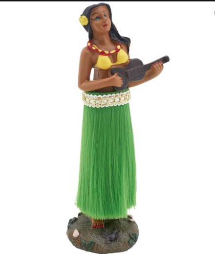 2 x Hula girl doll dashboard wobble ornament VW Beetle Camper Rare Gift xmas - Image 3