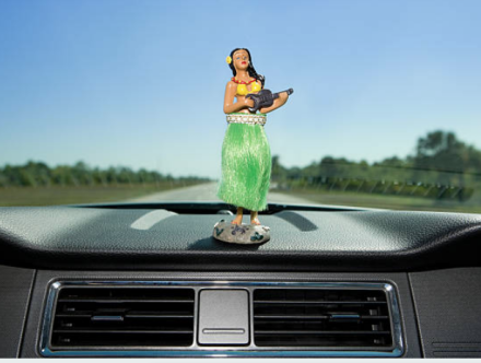 2 x Hula girl doll dashboard wobble ornament VW Beetle Camper Rare Gift xmas