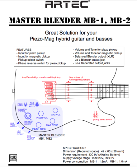 Artec MB2 MB-2  master blender guitar electronics - Image 4