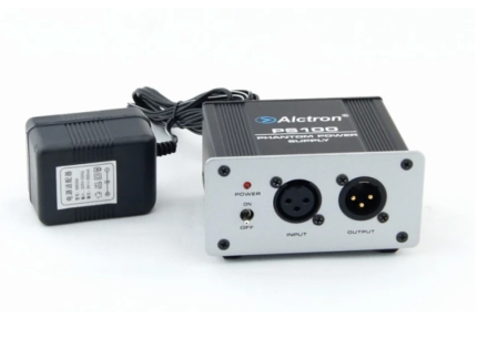 Alctron PS100 phantom power supply with EU 2 pin plug